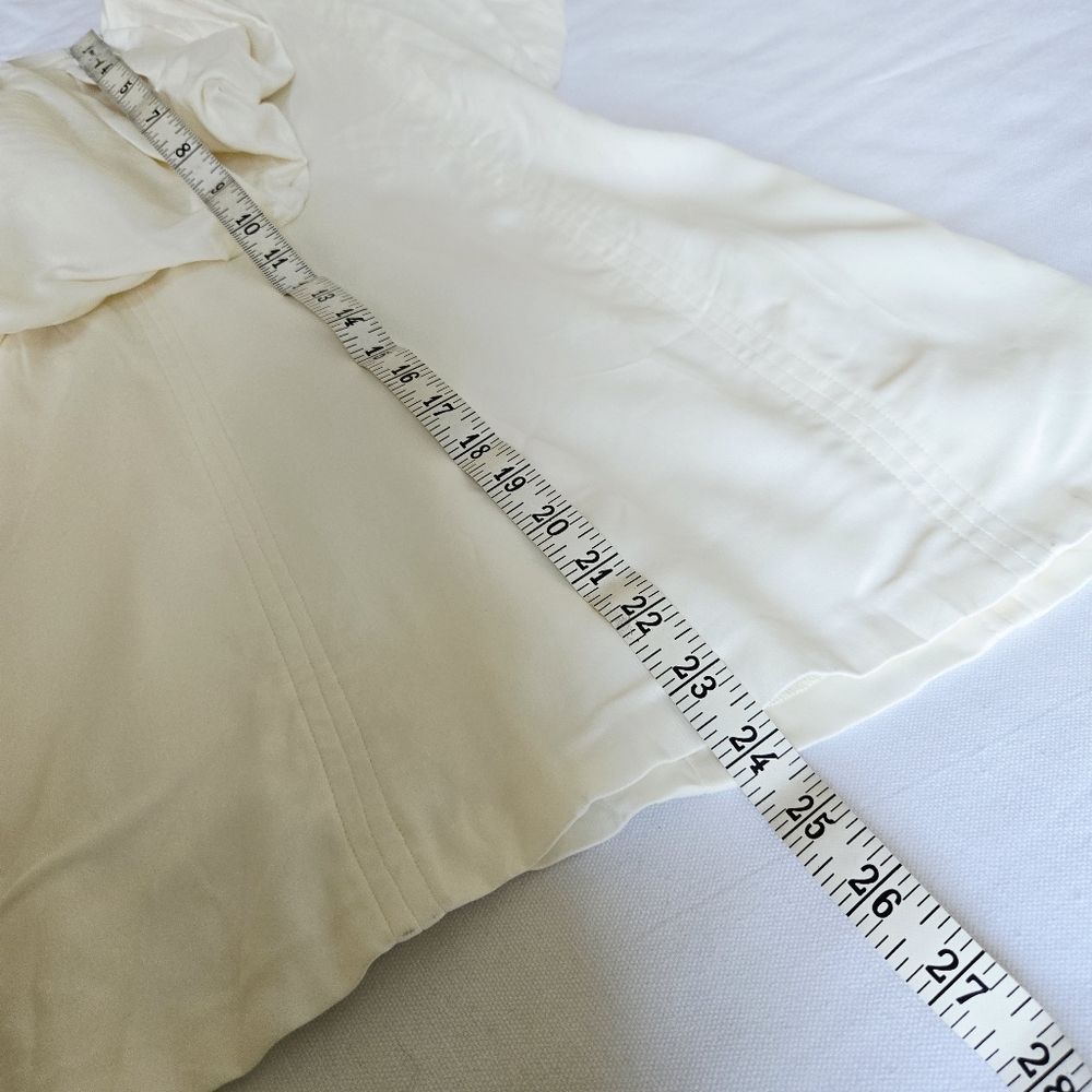 ZARA I NWT M Voluminous Satin Effect Mini Dress I ecru white - Picture 12 of 12